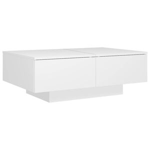 vidaXL Table basse Blanc 90x60x31 cm Bois d&rsquo;ing&eacute;nierie