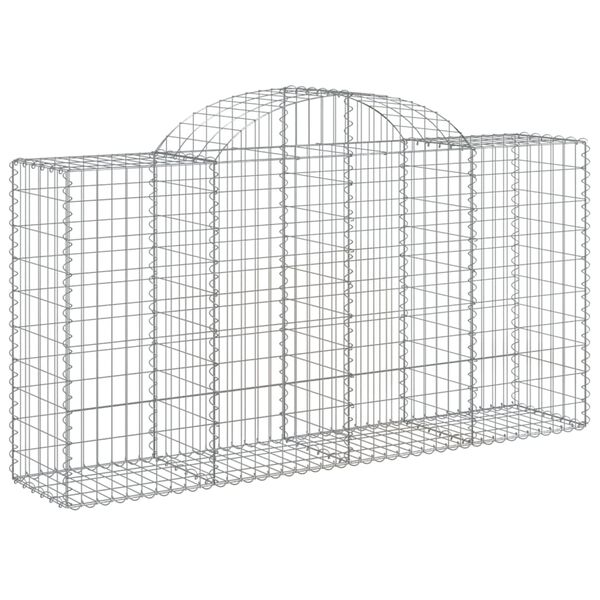 vidaXL Paniers à gabions arqués 13 pcs 200x50x100/120 cm fer galvanisé