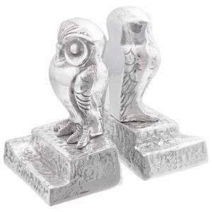 vidaXL Serre-livres 2 pcs Argent&eacute; 12 x 9 x 19 cm Aluminium