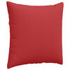 vidaXL Coussins de canap&eacute; 2 pcs Rouge 80 x 80 cm tissu