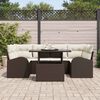 vidaXL Ensemble de canap&eacute; de jardin 7 pcs Marron Poly rotin