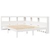 vidaXL Lit bibliothèque sans matelas blanc 135x190 cm bois pin massif