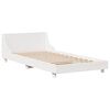 vidaXL Cadre de lit sans matelas blanc 90x190 cm bois de pin massif