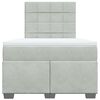 vidaXL Sommier &agrave; lattes de lit et matelas Gris clair 120x200cm Velours