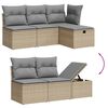 vidaXL Salon de jardin avec coussins 7 pcs beige r&eacute;sine tress&eacute;e