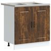 vidaXL Armoire de cuisine Kalmar Ch&ecirc;ne fum&eacute; 80 x 46 x 81,5 cm