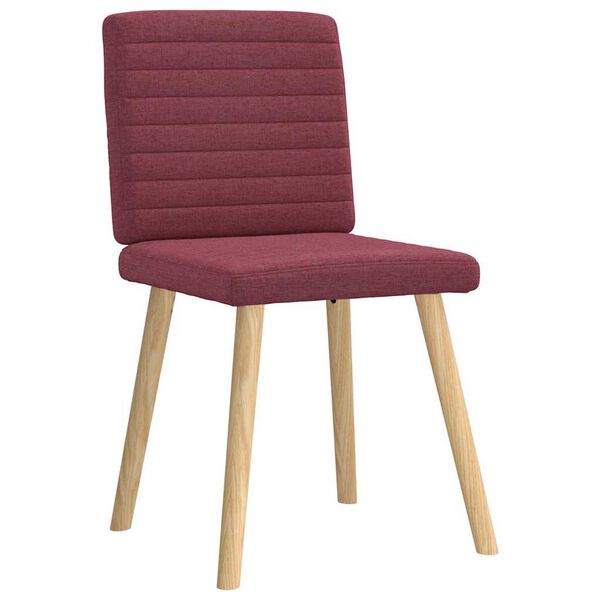 vidaXL Chaises &agrave; manger lot de 6 rouge bordeaux tissu