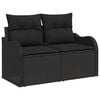 vidaXL Ensemble de canap&eacute; de jardin avec coussin 10 pcs Noir