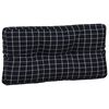 vidaXL Coussins de palette lot de 3 motif &agrave; carreaux noir tissu