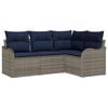 vidaXL Ensemble de canap&eacute; de jardin Gris polyrotin