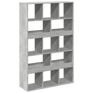vidaXL Biblioth&egrave;que gris b&eacute;ton 100x33x156,5 cm bois d'ing&eacute;nierie