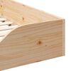 vidaXL Cadre de lit Marron 90 x 210 cm Pin massif