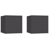 vidaXL Tables de chevet 2 pcs Gris 30,5x30x30 cm Bois d'ing&eacute;nierie