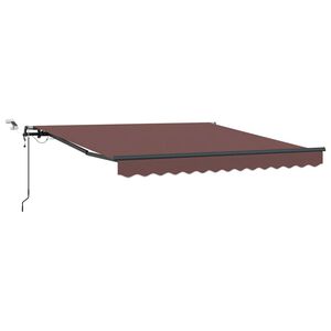 vidaXL Auvent r&eacute;tractable automatique avec LED marron 300x250 cm