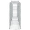 vidaXL Paniers &agrave; gabions arqu&eacute;s 4 pcs 400x50x120/140 cm Fer galvanis&eacute;