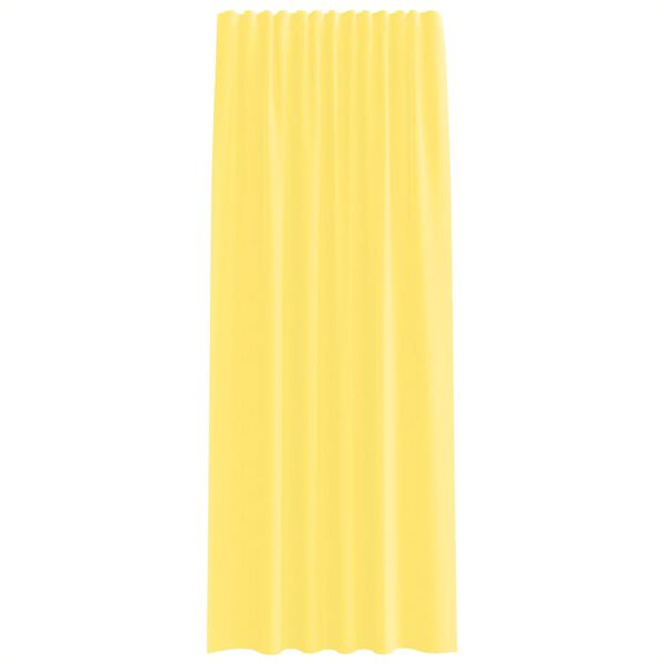 vidaXL Rideaux en voile avec passe-tringles 2 pcs jaune