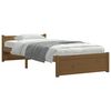 vidaXL Cadre de lit sans matelas marron miel bois massif 75x190 cm