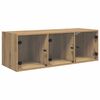 vidaXL Meuble mural 102 x 37 x 35 cm Bois d'ing&eacute;nierie Ch&ecirc;ne artisanal