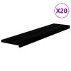 vidaXL Marches d'escalier 20 pcs brun-noir 110x25x2 cm ch&ecirc;ne massif