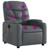 vidaXL Fauteuil de massage inclinable gris similicuir