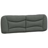 vidaXL Coussin de t&ecirc;te de lit Hvar gris fonc&eacute; 152 cm tissu