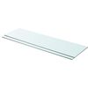 vidaXL Panneaux d'&eacute;tag&egrave;re 2 pcs Verre Transparent 90 x 25 cm