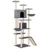 vidaXL Arbre &agrave; chat avec griffoirs en sisal Gris fonc&eacute; 191 cm