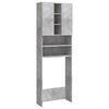 vidaXL Meuble pour machine &agrave; laver Gris b&eacute;ton 64x25,5x190 cm
