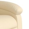 vidaXL Fauteuil inclinable de massage &eacute;lectrique Cr&egrave;me Tissu