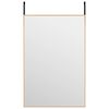 vidaXL Miroir de porte Dor&eacute; 40x60 cm Verre et aluminium