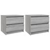 vidaXL Tables de chevet 2 pcs Sonoma gris 50x39x43,5cm Bois ing&eacute;nierie