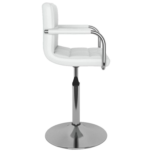 vidaXL Tabouret de bar Blanc Similicuir