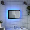 vidaXL Miroir de salle de bain &agrave; LED ch&ecirc;ne marron bois d'ing&eacute;nierie