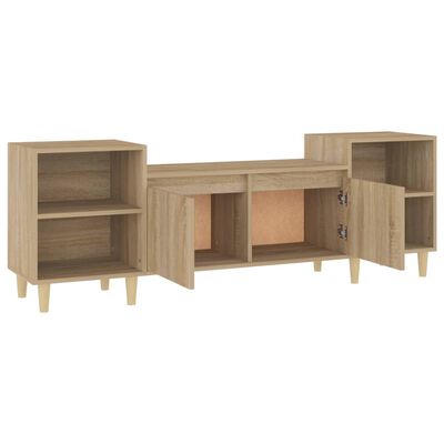 vidaXL Meuble TV Chêne sonoma 160x35x55 cm Bois d'ingénierie