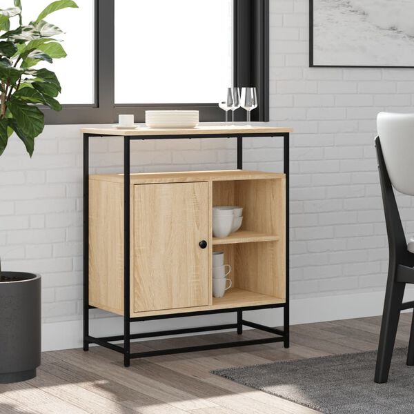 vidaXL Buffet Ch&ecirc;ne Sonoma 69x35x80 cm Bois d'ing&eacute;nierie