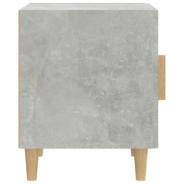 vidaXL Table de chevet Gris b&eacute;ton Bois d'ing&eacute;nierie