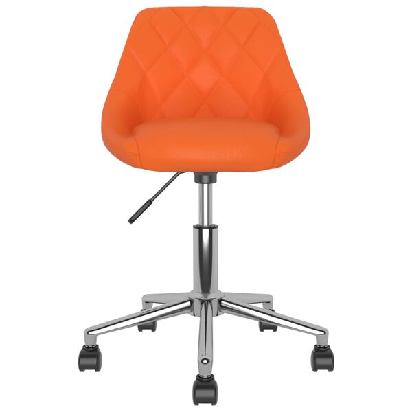 vidaXL Chaises pivotantes &agrave; manger lot de 4 orange similicuir