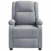 vidaXL Fauteuil de massage Gris clair Tissu