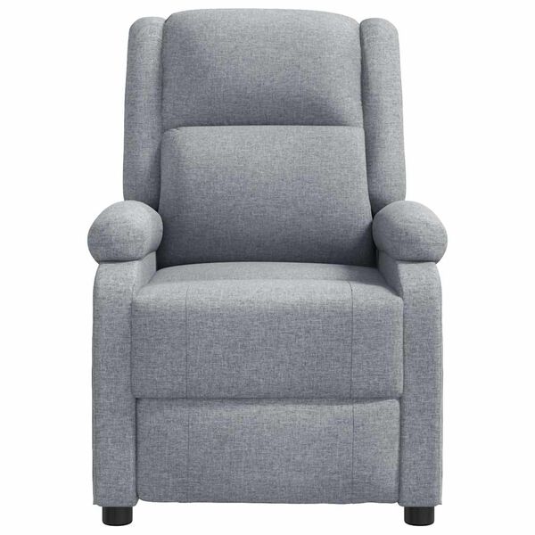 vidaXL Fauteuil de massage Gris clair Tissu