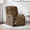 vidaXL Fauteuil inclinable &eacute;lectrique Marron Tissu