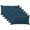 vidaXL Coussin avec oreiller HOUTEN 6 pc Bleu Fl&oslash;jl