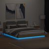 vidaXL Cadre de lit avec LED sans matelas chêne sonoma 180x200 cm