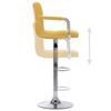 vidaXL Chaise de bar Jaune Tissu