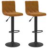 vidaXL Tabourets de bar lot de 2 marron velours
