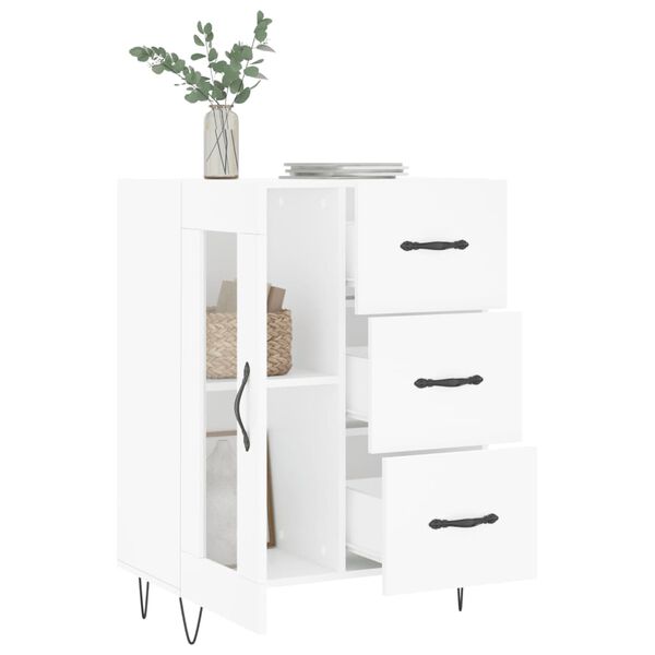 vidaXL Buffet blanc 69,5x34x90 cm bois d'ing&eacute;nierie