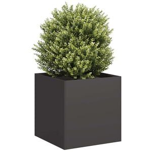 vidaXL Jardini&egrave;re noir 40x40x40 cm acier lamin&eacute; &agrave; froid