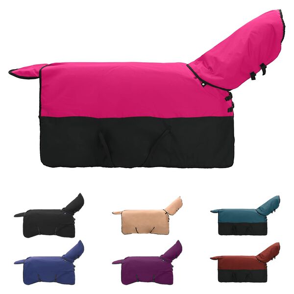 vidaXL Couverture &Eacute;quine Rose et Noir 145 cm Polyester