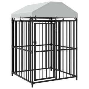 vidaXL Chenil ext&eacute;rieur avec toit pour chiens 120 x 120 x 150 cm