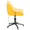 vidaXL Chaises pivotantes &agrave; manger lot de 2 jaune moutarde velours