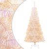 vidaXL Sapin de No&euml;l artificiel pointes iridescentes Blanc 240 cm PVC
